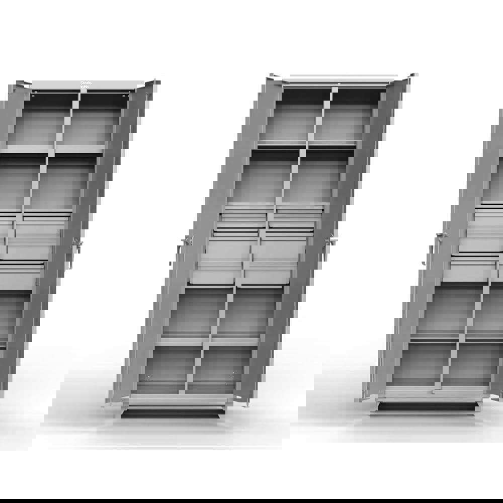 6 Shelf 10 Bin Locking Storage Cabinet